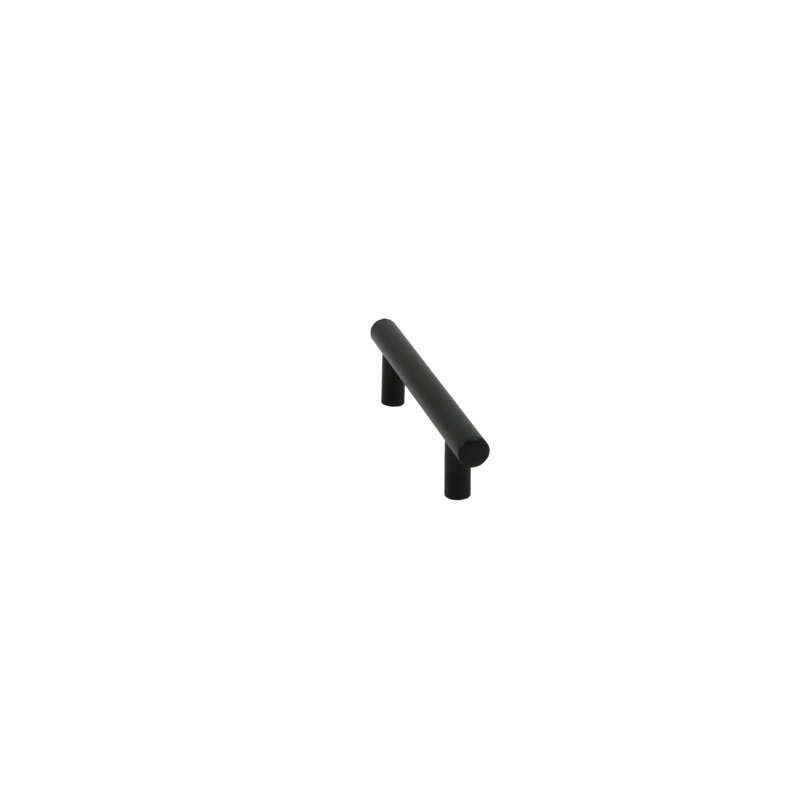 Matte Black Steel Cabinet Drawer Pull with Mounting Hardware