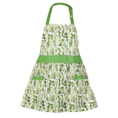 Floral Cotton Bib Apron