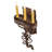 Rustic Lodge Steel Candle Wall Light