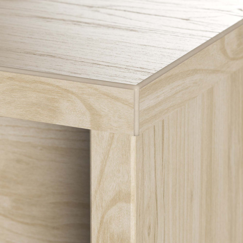 Studio C L Shaped Desk with Return, 29.84" H x 71.02" W x 29.37" D, Natural Elm