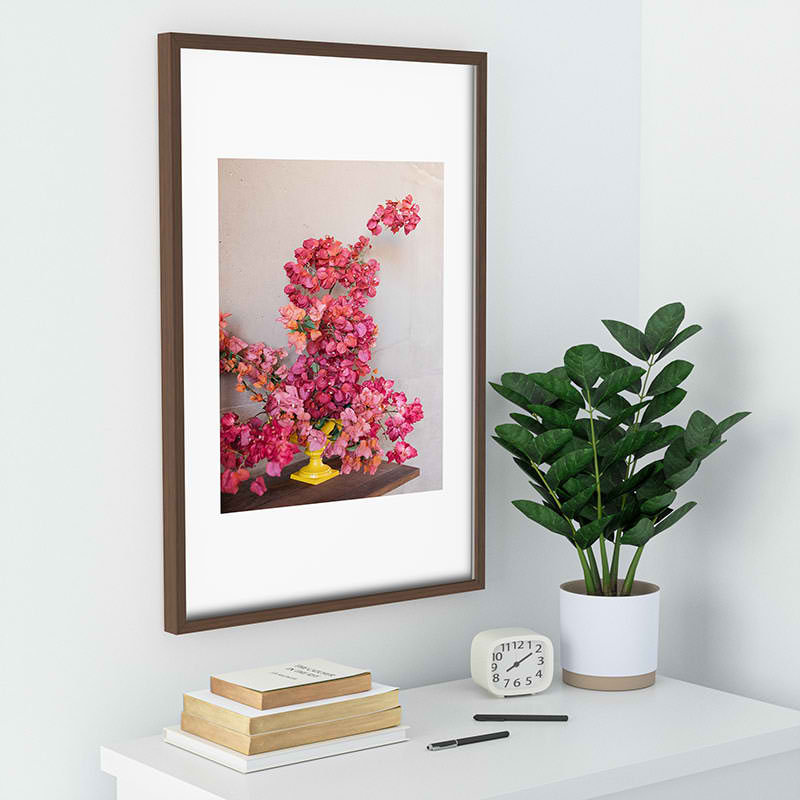 Latitude Run® Blooming Mexico In A Vase par Romana Lilic, reproduction d'art encadrée, cadre en érable, 13 po x 19 po
