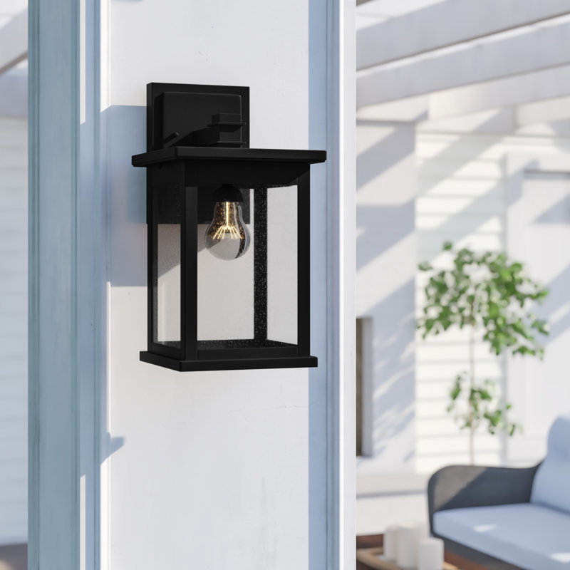 Carmah Wall Light, Black, 12.4" H x 6" W x 6.89" D