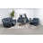 Brier Blue Upholstered Padded Arm Recliner Chair