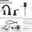 Widespread 2-handle Bathroom Faucet with Drain Assembly-46773498