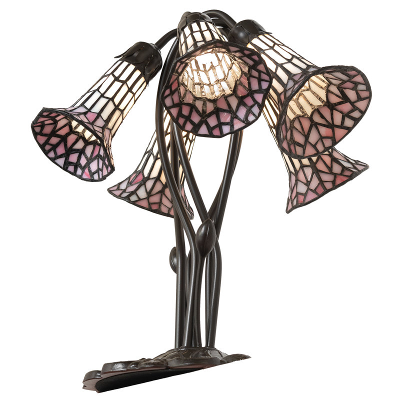 Table Lamp, Pink/White