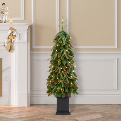 Arbre de Noël artificiel vert 4 pi avec lumières