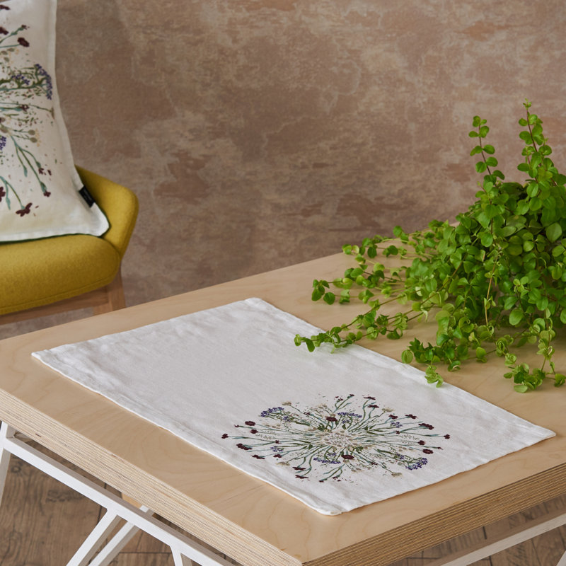 Marisa Linen Floral Rectangle Napkin