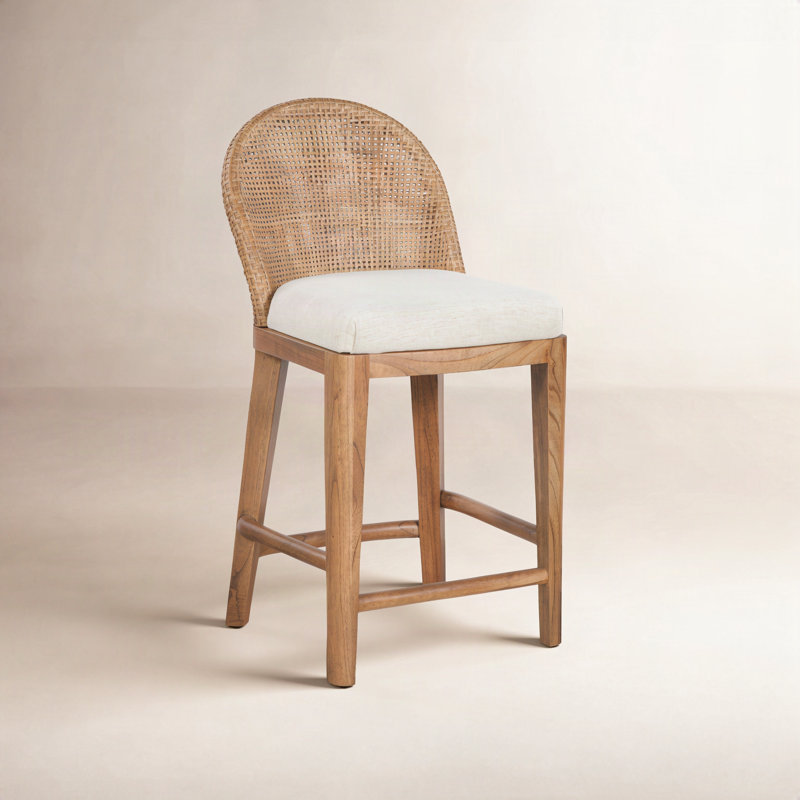 Tabouret de comptoir rembourré Tabor, Noir antique, Black Buffalo Check 0120-81