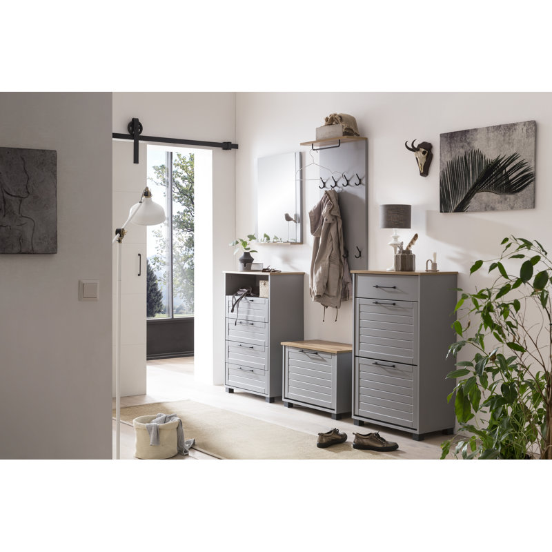 Alapaha 62.4 cm W Chest of 4 Drawers, Brown/Grey