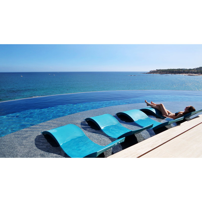 Chaise longue de piscine Ledge Lounger Signature, Bleu