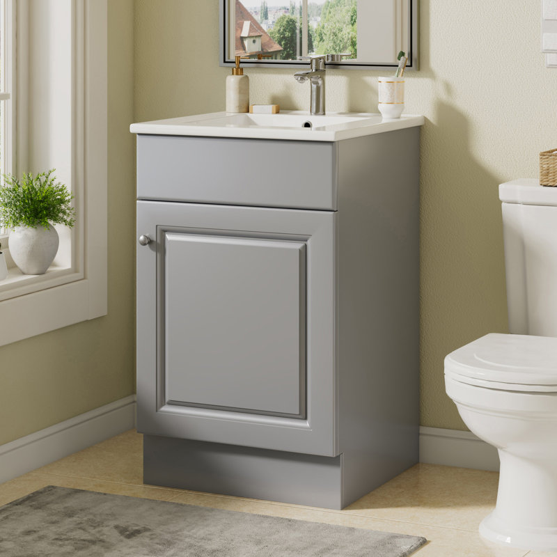 Meuble-lavabo 20 po Crosbie, Gris