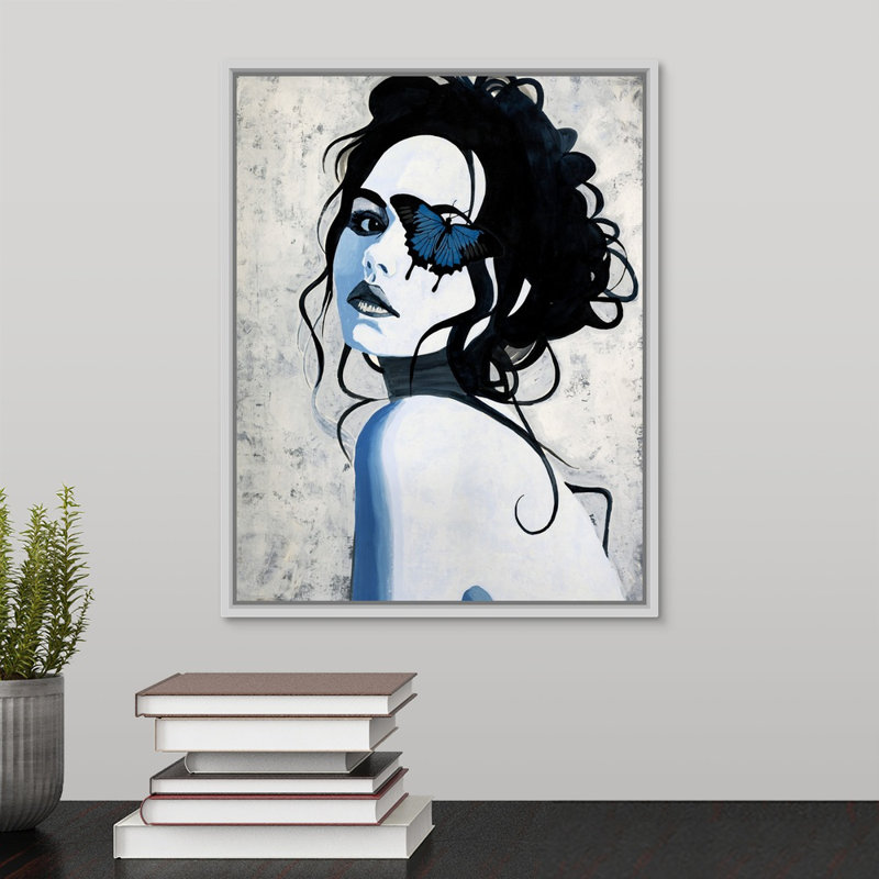 « car pirate », peinture sur toile, H 15,7 po x l 12,7 po x P 1,75 po, Cadre flottant blanc