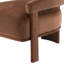 Chaise d'appoint en velours de polyester Averie, chocolat Hudson