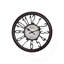Horloge murale ronde 16 po, horloge murale, brun antique, transitionnel