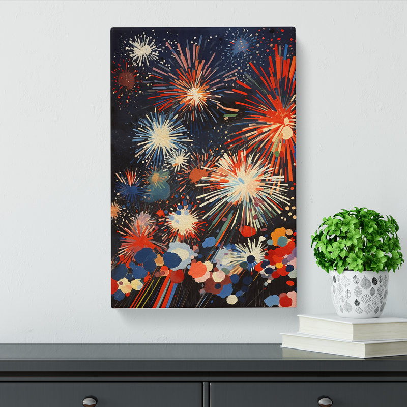 Fireworks Dadaism - Wrapped Canvas, 60cm H x 40cm W x 3cm D