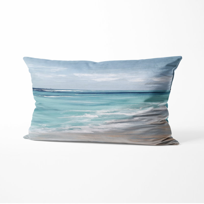 Coussin décoratif bleu et côtier Beach Wonder, H 12 po x l 20 po