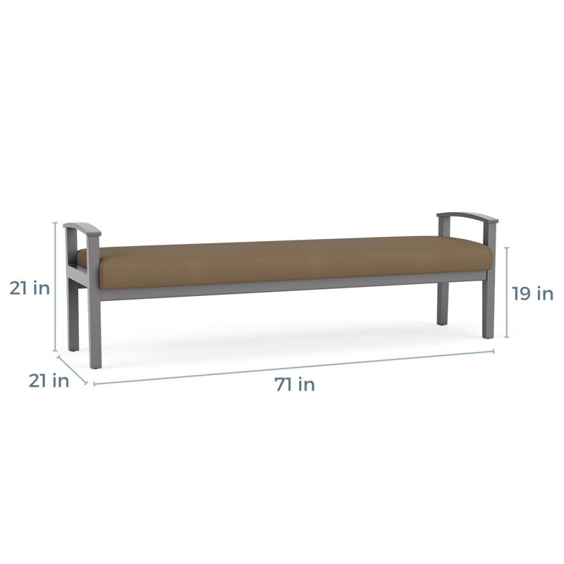 Banc en bois massif Amherst, Patriot Plus taupe, Étain
