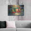 «Red & Green Café» par Haixia Liu, art mural en métal-2024844142