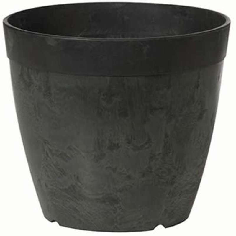 Burdette Pot Planter, Black, 8" H x 8.5" W x 8.5" D