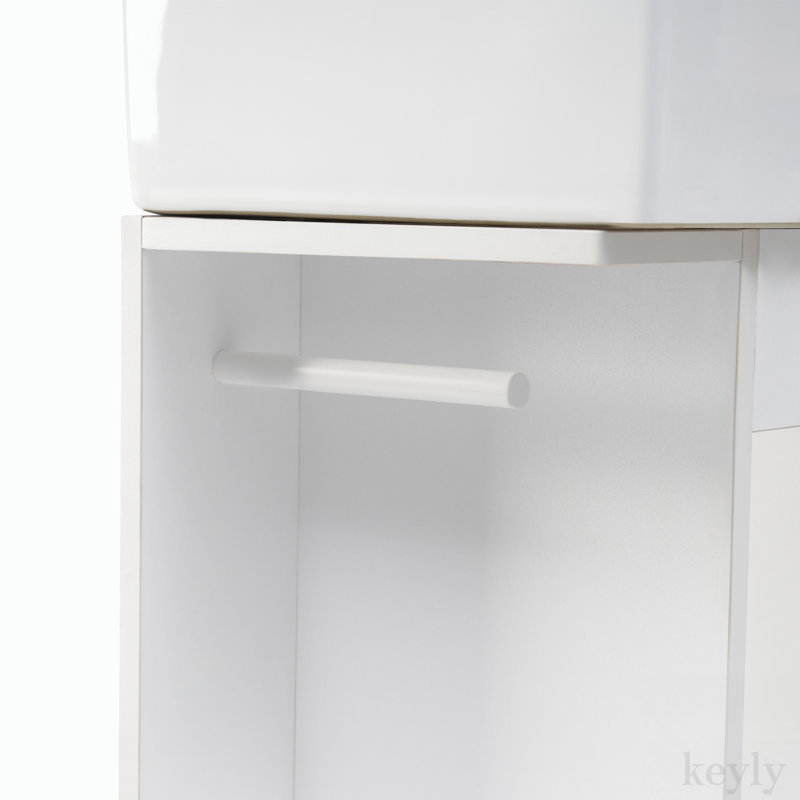 18.6-Inch Bathroom Vanity Sink Combo with Two-tier Shelf, Left or Right Orientation, White