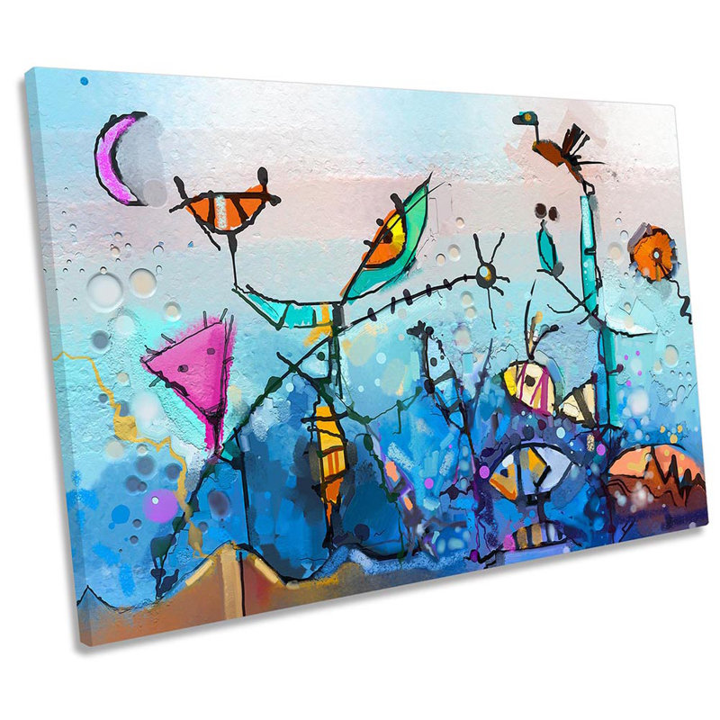 Funky Abstract Surreal - Wrapped Canvas Art Prints, 30.5cm H x 45.7cm W x 2cm D