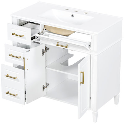 Meuble-lavabo simple 36 po blanc