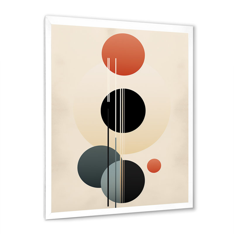 «Waning With The Moon», circulaire géométrique rétro I - décoration murale géométrique moderne, H 20 po x l 12 po x P 1 po