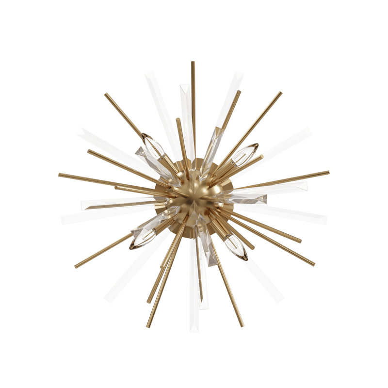Palisades 4 - Light Flush Mount, Antique Brass