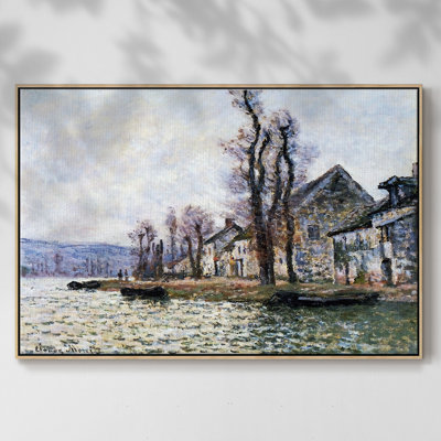 «The Bend Of The Seine At Lavacourt, Winter, 1879», reproduction d'art sur toile