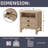Arden 2-Drawer Solid Pine Nightstand, 25" H