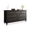 Armoire d'appoint en bois manufacturé noir massif