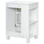 Meuble-lavabo 24 po avec lavabo, armoire de salle de bain avec tablette de porte, rangement latéral ouvert, structure en bois massif, porte à fermeture douce-115672102