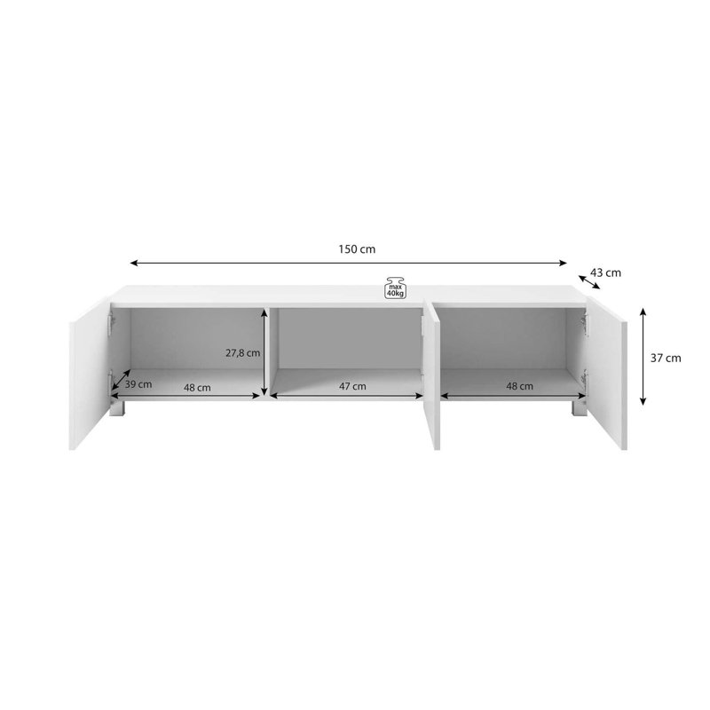 Unfinished TV Stand for TVs up to 50"