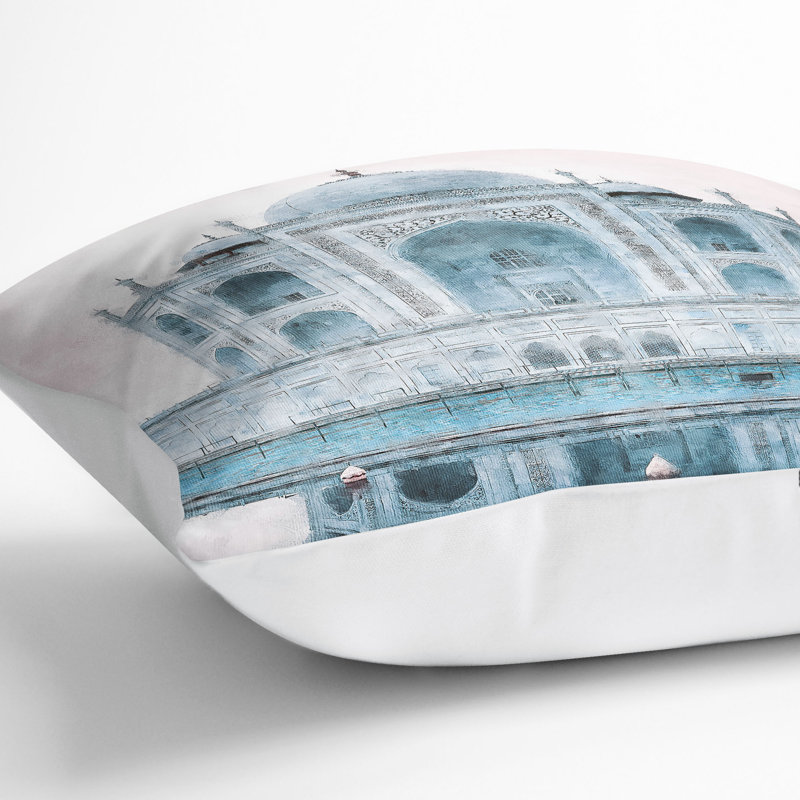Square Throw Cushion, 40cm H x 40cm W x 15cm D, White
