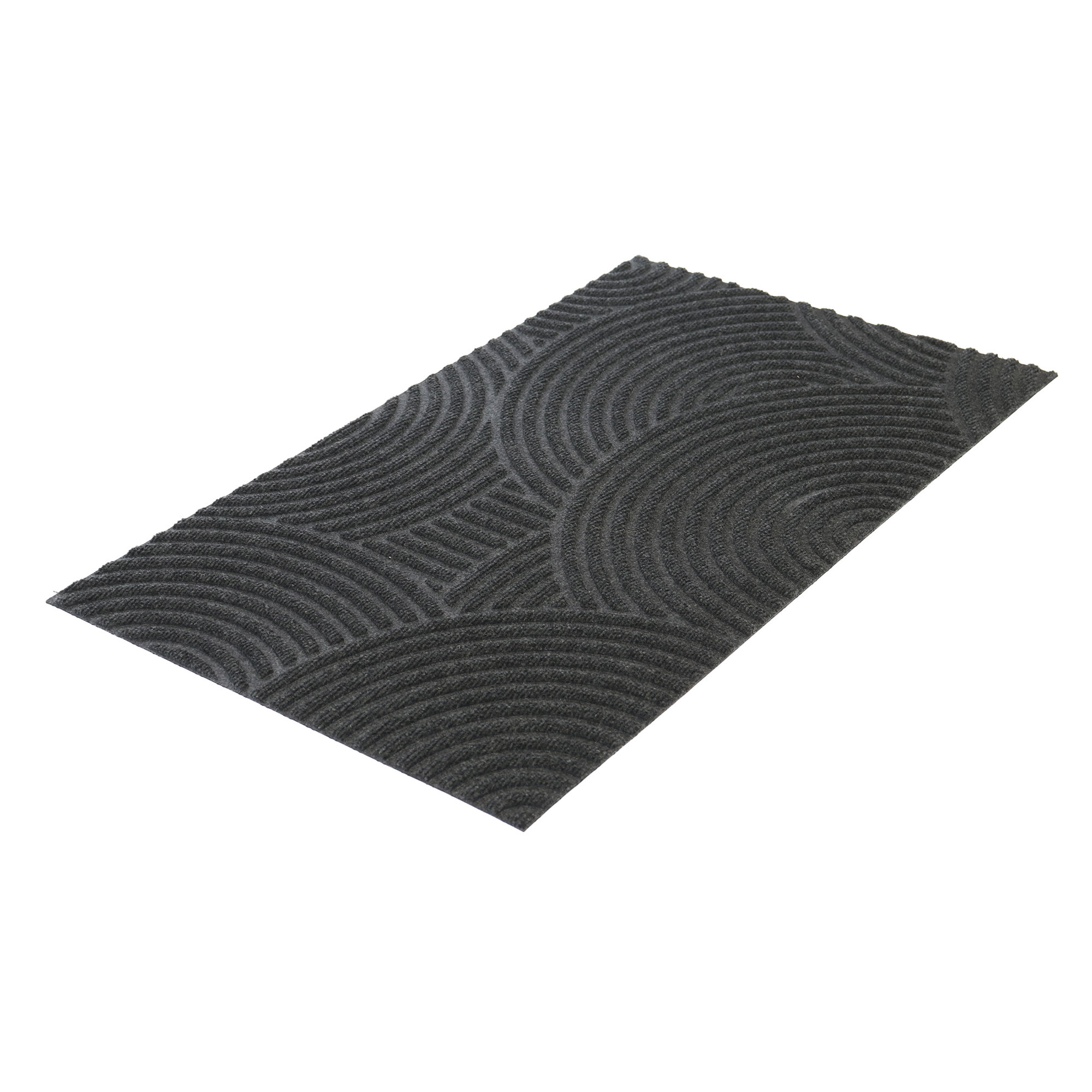 WaterHog Luxe Put Your Records On Non-Slip Indoor Outdoor Door Mat, Graphite, 21.5" W x 35" L