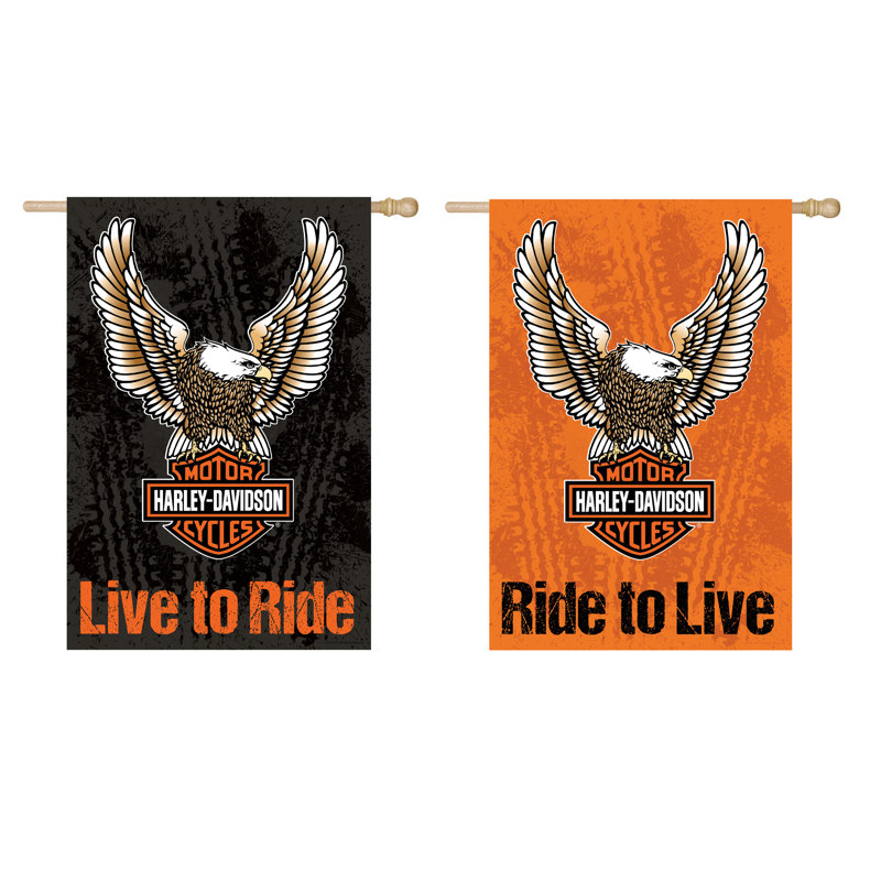 Drapeau vertical à 2 côtés Harley-Davidson®, H 43 po x l 29 po x P 0,1 po