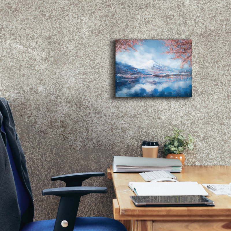 «Mount Fuji in Spring» par Marc Todd, art mural sur toile, H 12 po x l 16 po x P 0,75 po