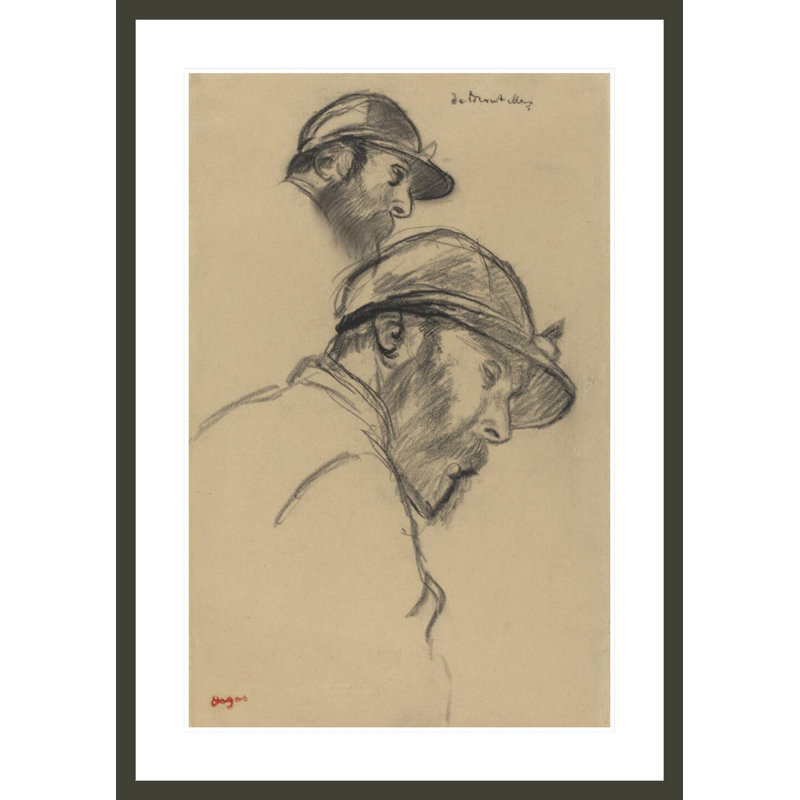 Étude d'un jockey (M. de Broutelles) par Edgar Degas, impression giclée encadrée, H 41,5 po x l 29,38 po