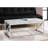 48"l Rectangular Coffee Table With Grey Laminate And Metal Construction Accent Top Legs