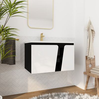 31.71'' Single Bathroom Vanity with Ceramic Top