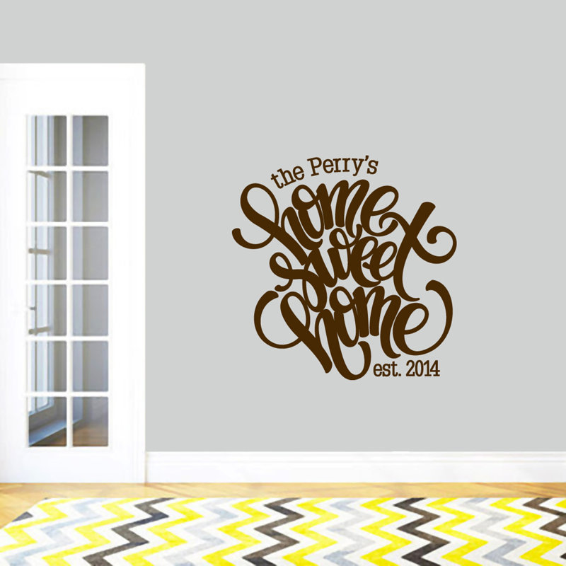 Adhésif décoratif « Home Sweet Home », Brun chocolat, Oui