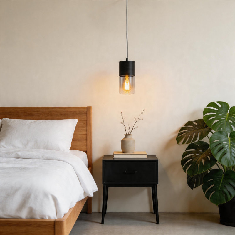 Luminaire suspendu pour îlot de cuisine à cylindre simple