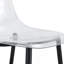Chaise de salle à manger moderne et minimaliste transparente, chaise en plastique, chaise en cristal sans accoudoirs