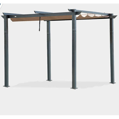 Pergola de jardin d'extérieur rétractable