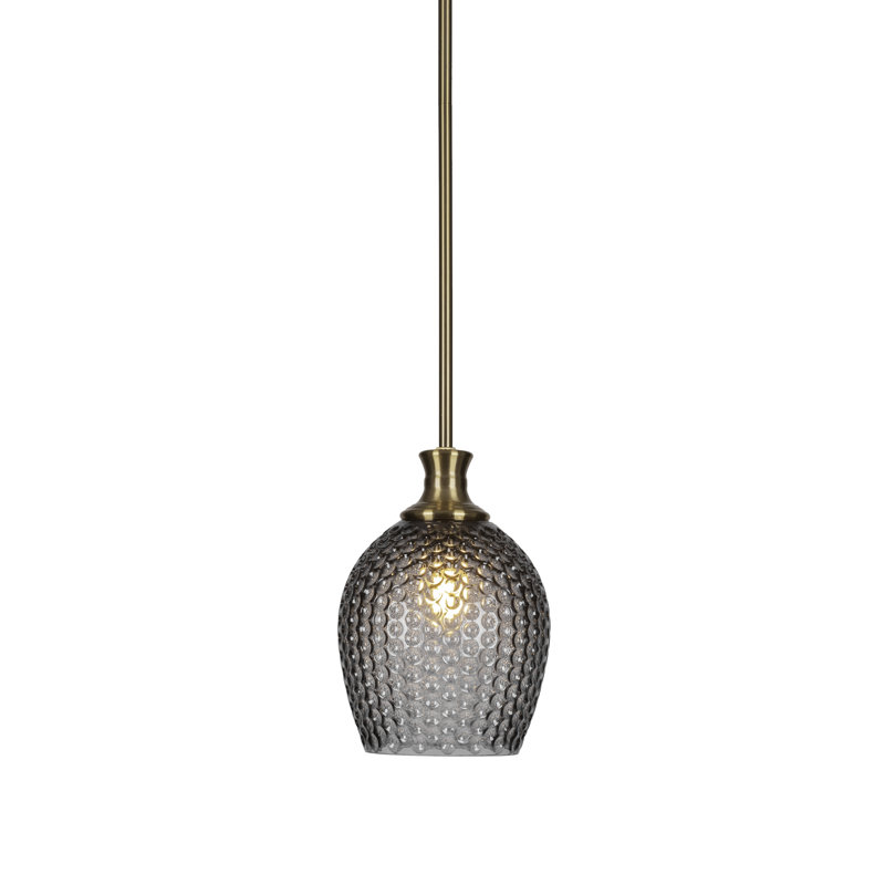 Luminaire suspendu à tige Zola, Laiton New Age