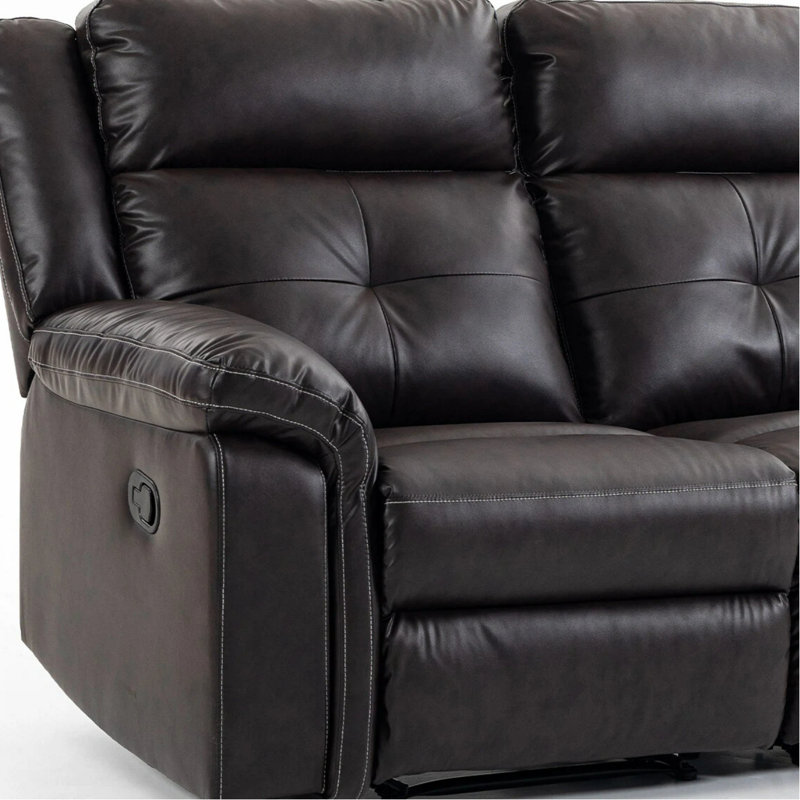 Ensemble de fauteuil inclinable côté gauche (brun foncé), Marron foncé