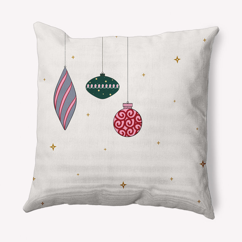 Holiday Cheer No Decorative Addition Reversible Throw Pillow, 26" x 26", Green