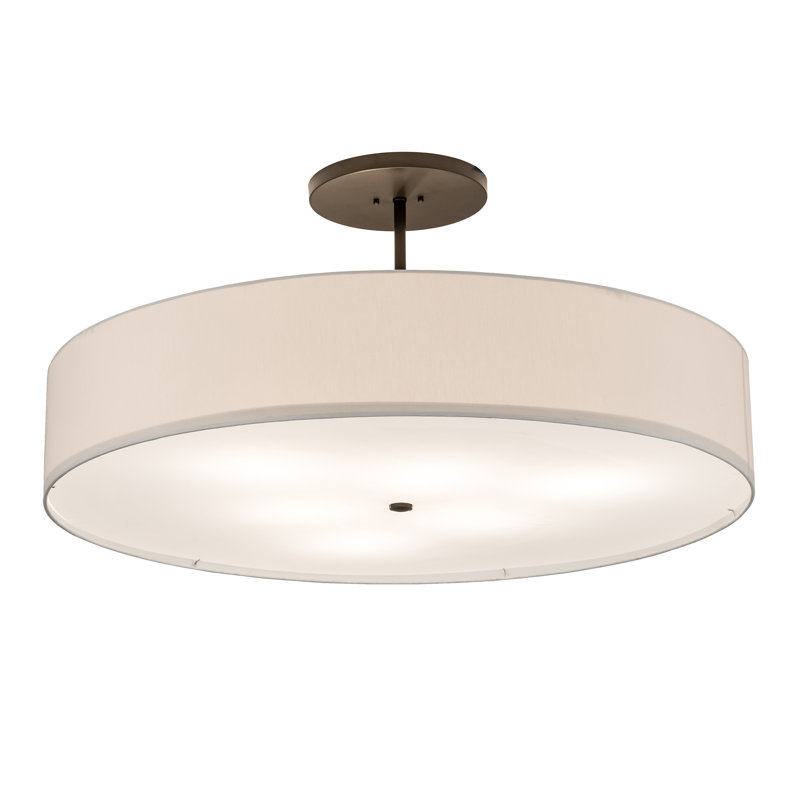 Cilindro Textrene Fabric Semi Flush Mount