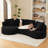 4 Curved L-Shape Minimalist Sectional , Sleeper With Sponge And Pocket Spring, Corduroy, Instant Use For Reception No Assembly Living Room-520203516