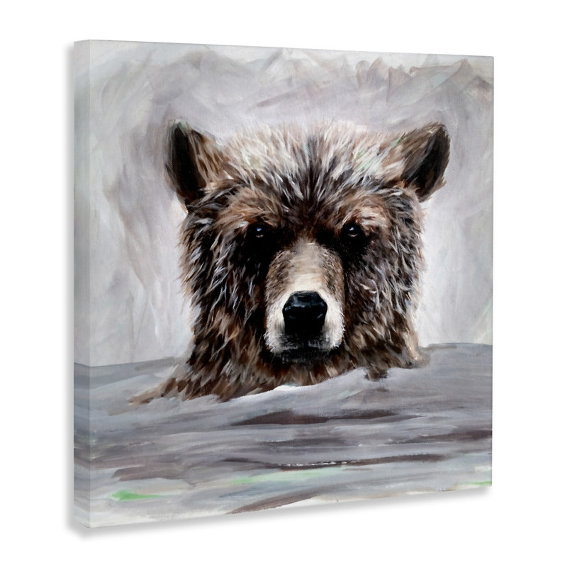 «Bathing Baby Bear», toile par Jelena Petric, H 17 po x l 17 po